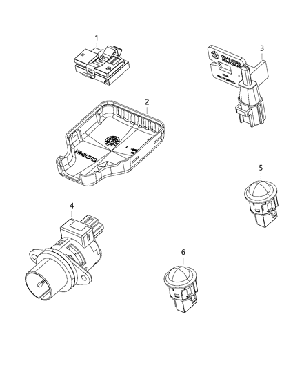 2020 Jeep Cherokee Sensors - Body Diagram 1 - Thumbnail
