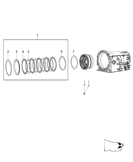 2009 Jeep Grand Cherokee B2 Clutch Assembly Diagram 3 - Thumbnail