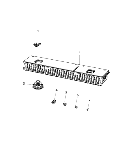 2020 Ram 2500 Rear Storage Compartment Diagram 2 - Thumbnail