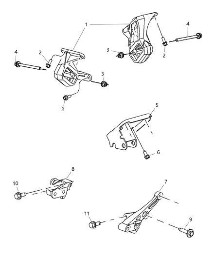 2006 Dodge Dakota Front Mount Diagram for 52855717AA