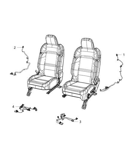2021 Jeep Wrangler Wiring - Front Seats Diagram 2 - Thumbnail