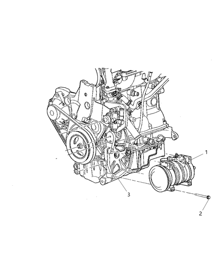 2008 Chrysler PT Cruiser A/C Compressor Mounting Diagram 2 - Thumbnail