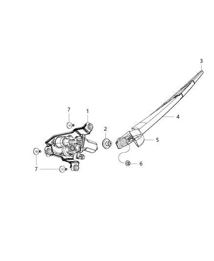 2016 Jeep Cherokee Wiper Motor Diagram for 68102192AB