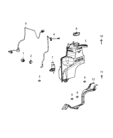 2021 Jeep Wrangler Reservoir, Windshield Washer Diagram 9 - Thumbnail