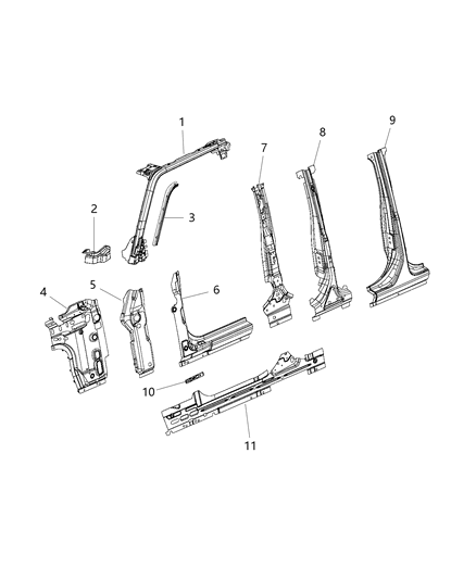 2021 Jeep Wrangler Front Aperture Panel Diagram 2 - Thumbnail