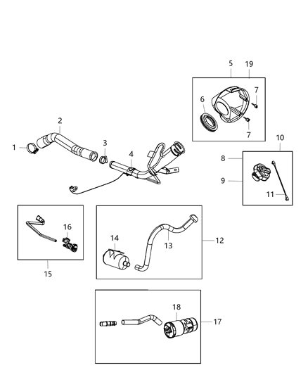 2013 Ram 1500 Air Filter Diagram for 4891561AA
