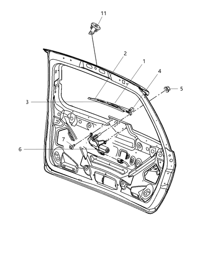 2006 Chrysler Pacifica Wiper Arm Cap Diagram for 5102244AA