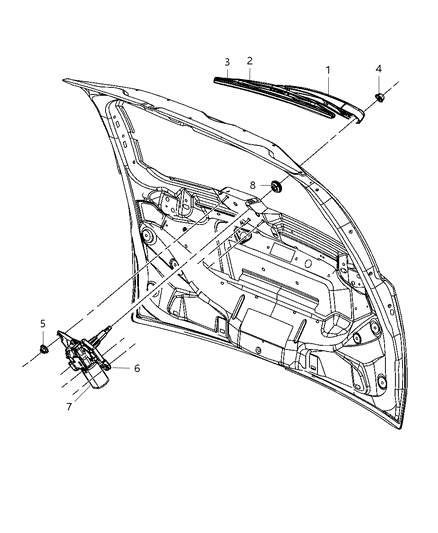 2013 Ram C/V Wiper System Rear Diagram