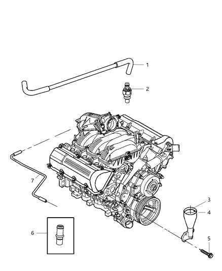 2006 Jeep Grand Cherokee Crankcase Ventilation Diagram 2 - Thumbnail