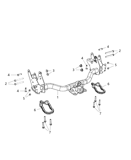 2021 Ram 1500 Tow Hook, Rear Diagram for 68462886AB