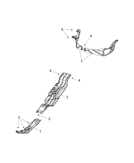 2020 Ram 1500 New Style Exhaust Heat Shield Diagram
