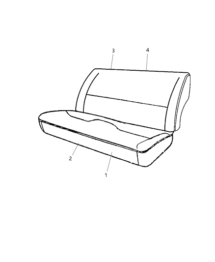 1998 Dodge Neon Rear Seat Diagram 1 - Thumbnail