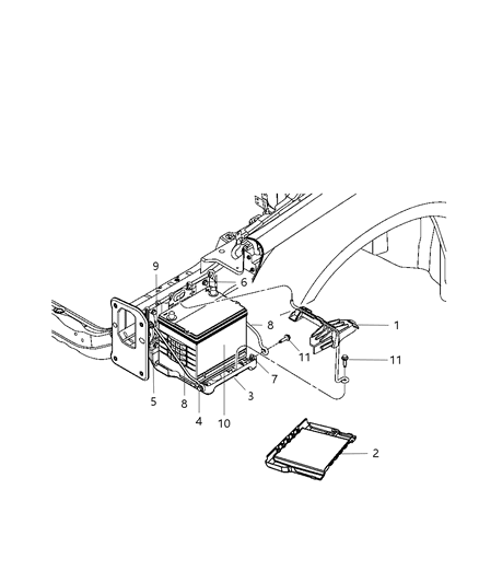 2014 Chrysler 200 Battery Storage Diagram for BA86F540AA