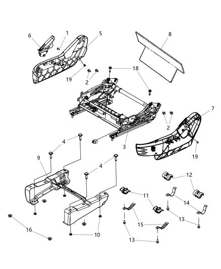 2019 Dodge Grand Caravan Bolt Seat Belt Anchor Diagram for 68030721AA