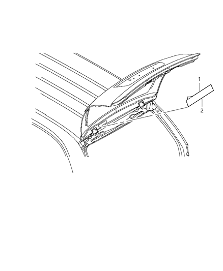 2010 Dodge Grand Caravan Liftgate of Labels Diagram