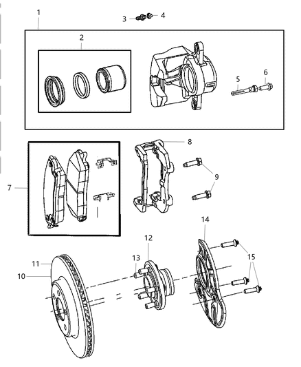 2005 Dodge Magnum Front Brakes Diagram 1 - Thumbnail