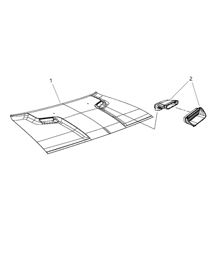 2009 Dodge Challenger Hood Diagram for 68044225AA