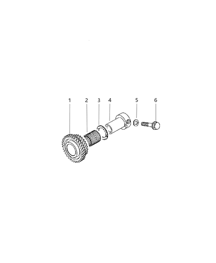 2010 Dodge Journey Input Shaft , Counter Shaft And Reverse Shaft Diagram 3 - Thumbnail