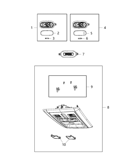 2013 Ram 3500 Pickup Lighting, Interior Diagram 3 - Thumbnail