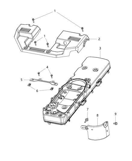 2020 Ram 5500 Engine Cover & Related Parts Diagram 2 - Thumbnail