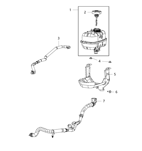 2020 Jeep Wrangler Coolant Recovery Bottle Diagram 2 - Thumbnail