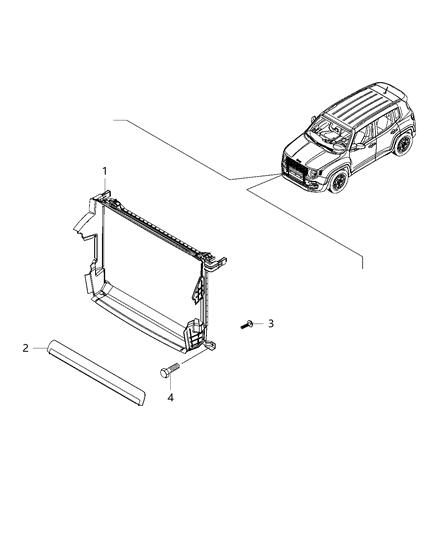2020 Jeep Renegade Shroud And Related Parts Diagram 1 - Thumbnail