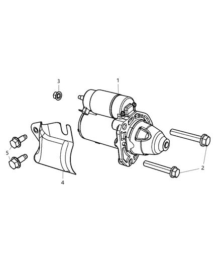 2013 Dodge Durango Starter & Related Parts Diagram 1 - Thumbnail