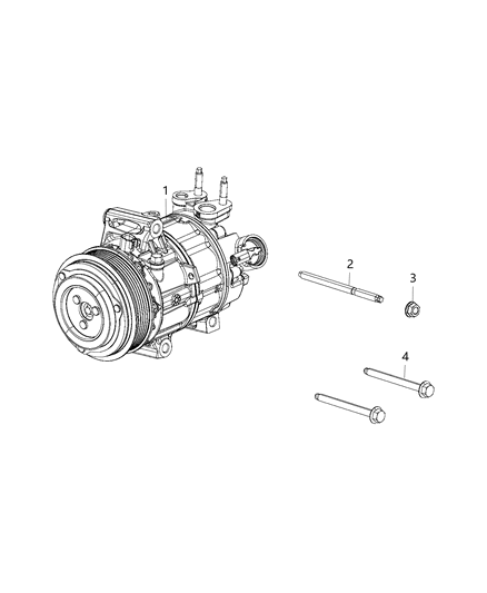 2019 Jeep Wrangler A/C Compressor Mounting Diagram 2 - Thumbnail