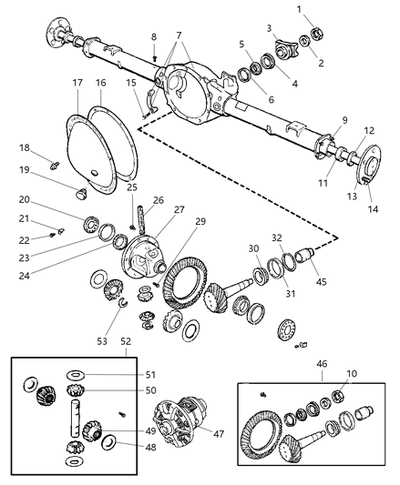 1998 Dodge Dakota Pinion Seal Diagram for 52067595
