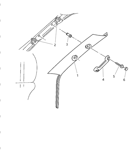 2001 Dodge Ram 2500 Regular Cab A-Pillar Diagram