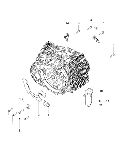 2015 Jeep Renegade Rear Oxygen Sensor Bracket Diagram for 68140051AA