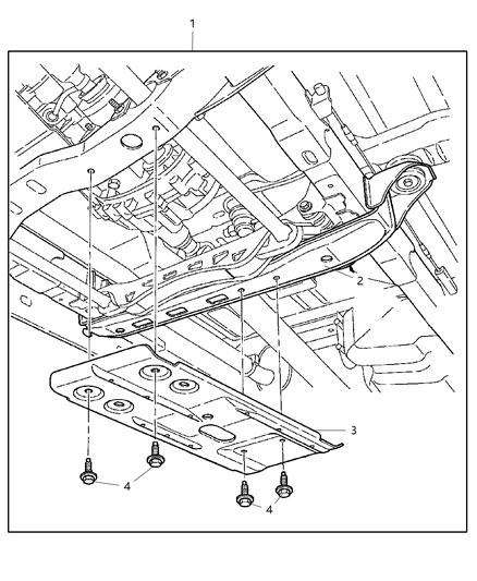2008 Dodge Ram 1500 Plate Kit - Skid - Transfer Case Diagram