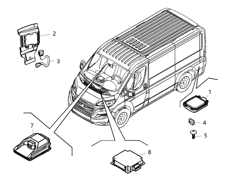 2021 Ram ProMaster 2500 Blind Spot Detection Diagram