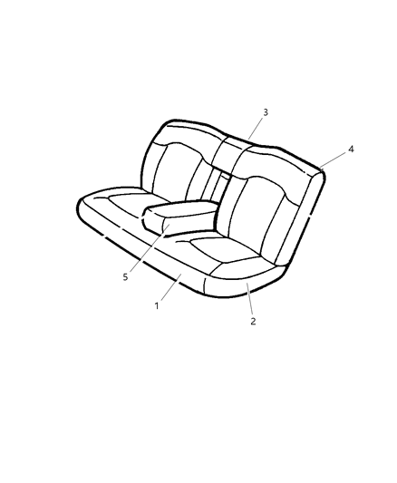 2002 Chrysler Concorde Cushion Rear Seat Diagram for WJ591T5AA