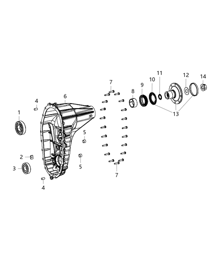 2020 Ram 3500 Cab Chassis Rear Case & Related Parts Diagram 4 - Thumbnail