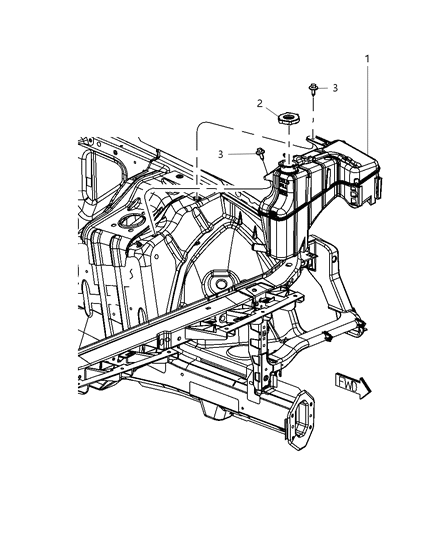 2009 Dodge Challenger Coolant Recovery Bottle Diagram