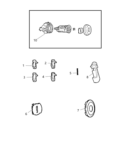 2008 Dodge Caliber Front Door Lock Cylinders Diagram