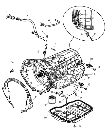 2004 Dodge Ram 2500 Indicator Transmission Fluid Level Diagram for 53032518AC