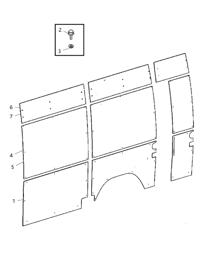 2008 Dodge Sprinter 2500 Inner Paneling, Sidewall Diagram 2 - Thumbnail