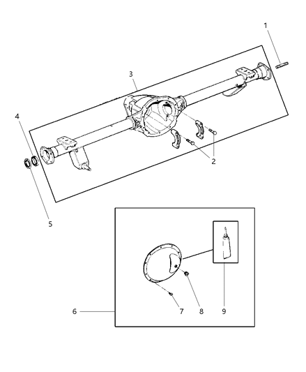 2001 Jeep Wrangler Housing - Rear Axle Diagram 2 - Thumbnail