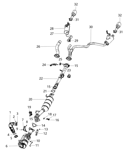 2021 Ram 1500 Exhaust System Diagram 5 - Thumbnail