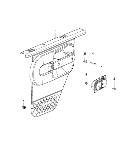 2017 Jeep Wrangler Rear Door Trim Panel Diagram 2 - Thumbnail