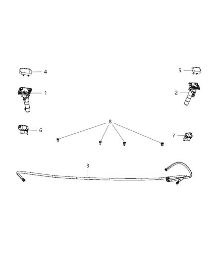 2012 Jeep Grand Cherokee Nozzle Washer Headlamp Right Diagram for 68078292AA