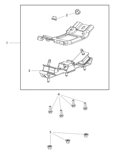 2020 Ram 3500 Cab Chassis Mounting Support Diagram 1 - Thumbnail