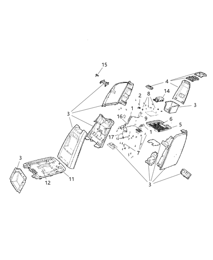 2006 Dodge Caravan Floor Console Diagram 2 - Thumbnail