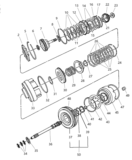 1998 Dodge Avenger Piston Reverse And Overdrive Diagram for 4531910AB