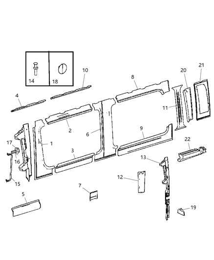 2008 Dodge Sprinter 2500 Screw Soft Top Mounting M8X20X8.8 Diagram for 5142206AA