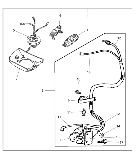 2003 Dodge Ram Van Cruise Servo Diagram for 4669979