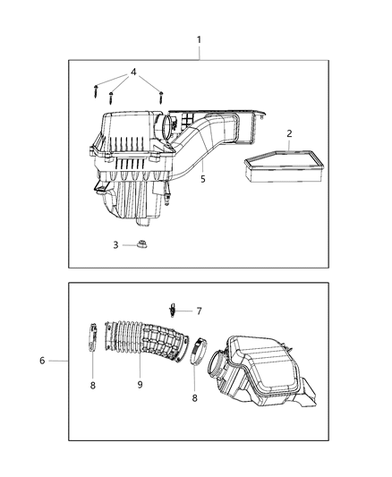 2017 Chrysler Pacifica Hose Diagram for 68321752AA