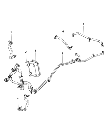 2017 Chrysler Pacifica Hose & Tube Assembly Diagram for 68238386AC